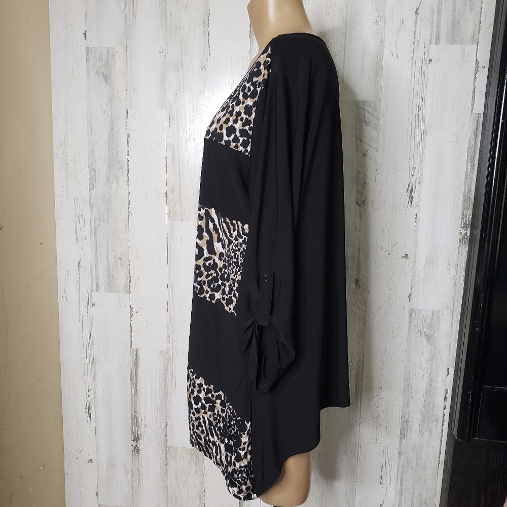 Notations Leopard Print Top Size 1x - image 2